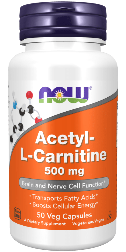 Acetyl-L Carnitine 500 mg (NOW) Front