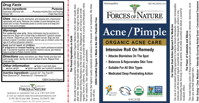 acne care | acne pimple control (forces of nature) label