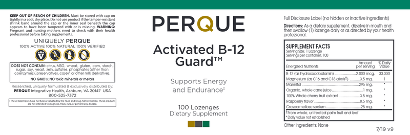 buy activated B-12 guard (perque)