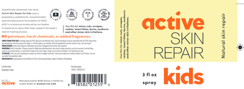 active skin repair kids label