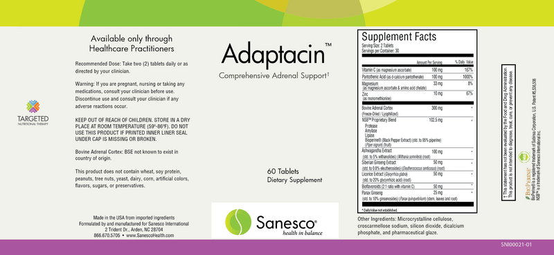Adaptacin (Sanesco) Label