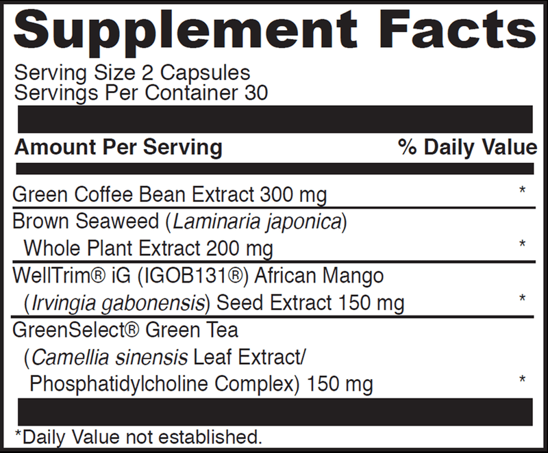 Adipo Leptin Benefits (DaVinci Labs) Supplement Facts