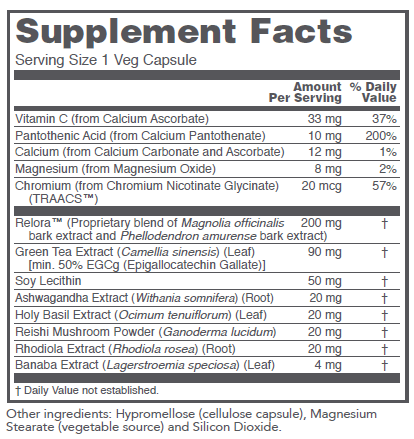 Adrenal Cortisol Support (Protocol for Life Balance) Supplement Facts
