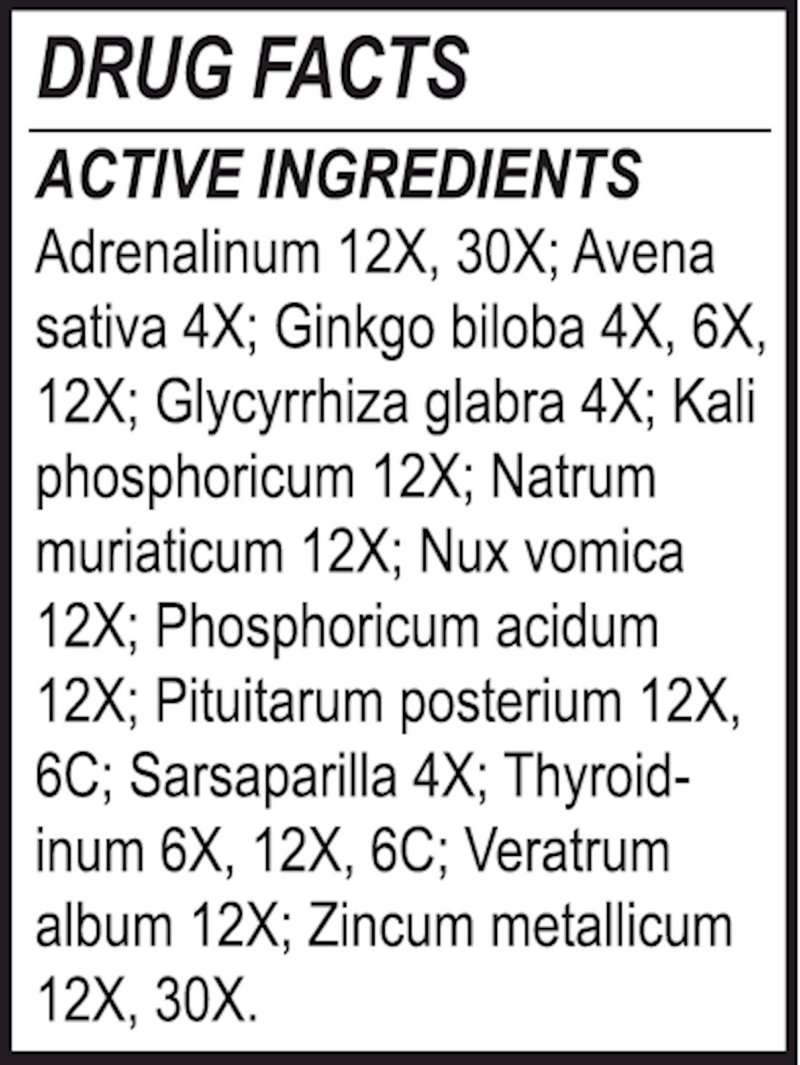 Adrenal-Tone (Energetix) Drug Facts