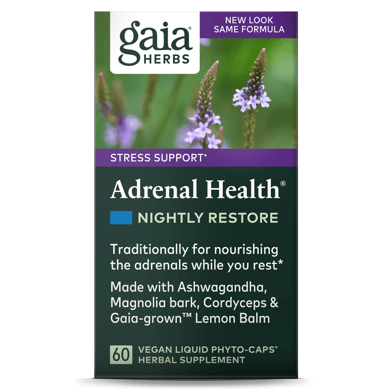 Adrenal Health® Nightly Restore 60ct (Gaia Herbs) Box