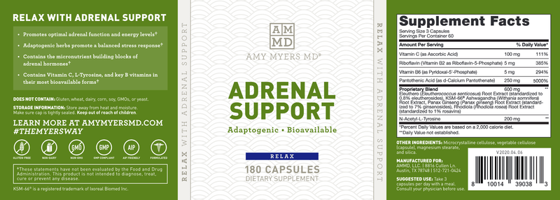 Adrenal Support (Amy Myers MD) Label