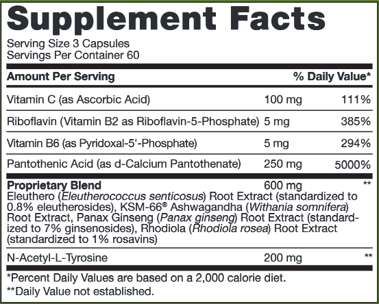 Adrenal Support (Amy Myers MD) supplement facts
