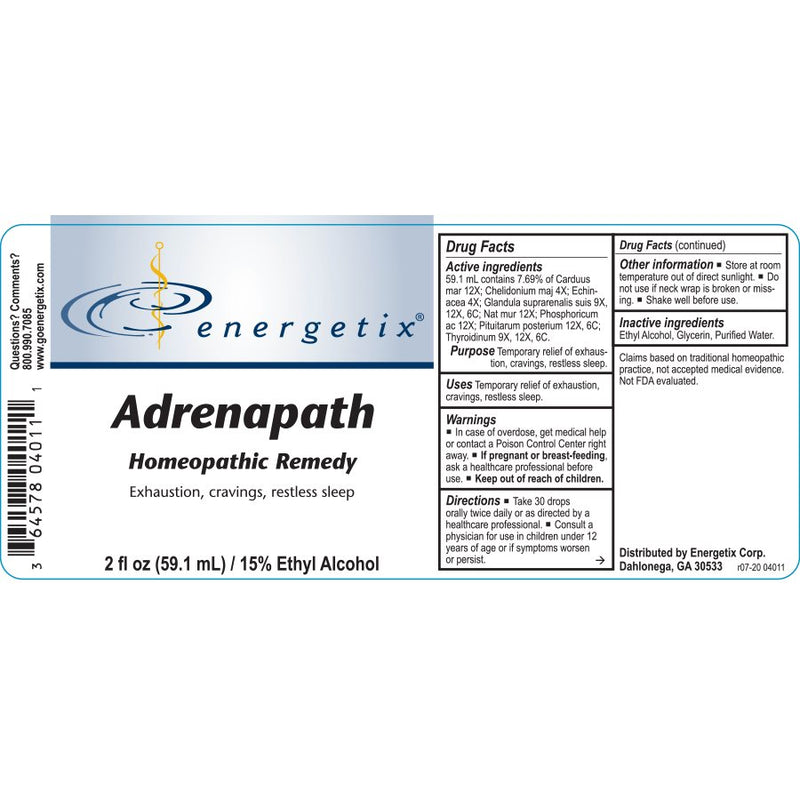 Adrenapath (Energetix) Label