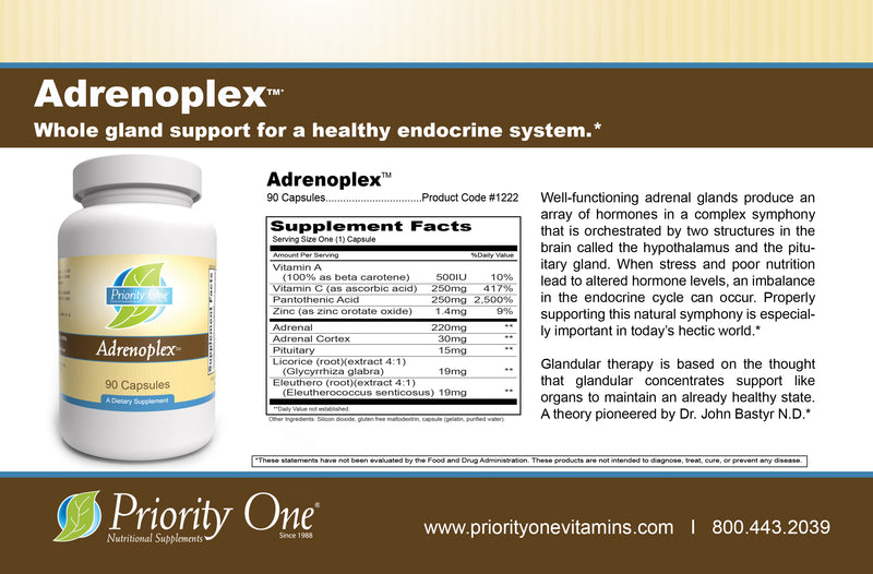 Adrenoplex (Priority One Vitamins) Label