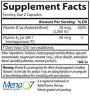 vitamin d3 & k2 carlson labs supplement facts