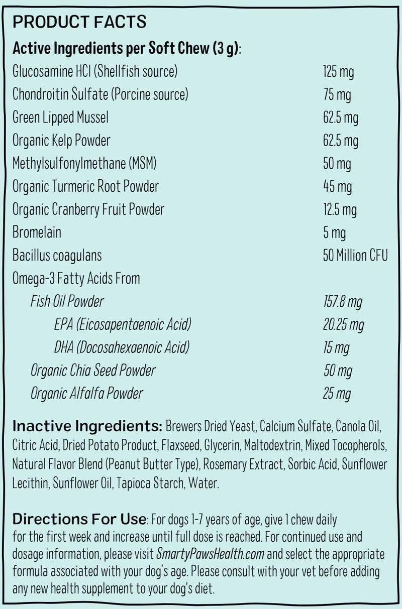 Adult Formula - Peanut Butter (SmartyPants Vitamins) Supplement Facts