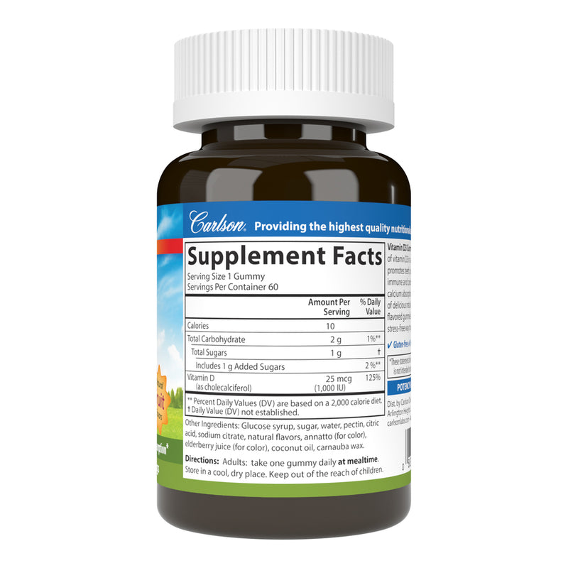 Adult Vitamin D3 Gummies (Carlson Labs) Side