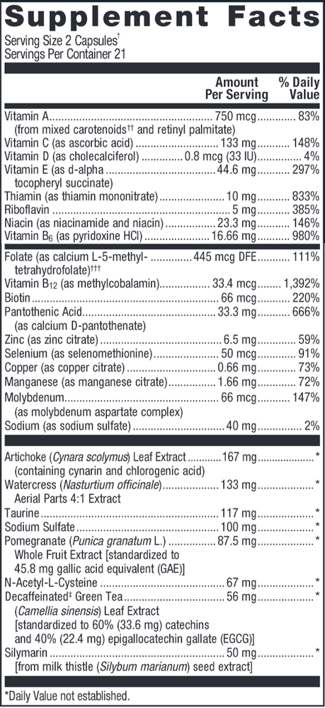 AdvaClear (Metagenics) 42ct Supplement Facts