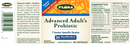 advanced adult's probiotic (flora) label