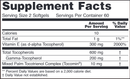 advanced gamma e complex (now foods) supplement facts