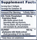 advanced milk thistle (life extension) supplement facts