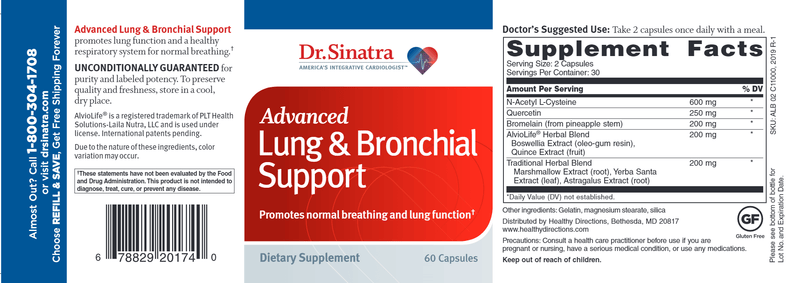 Advanced Lung & Bronchial Support (Dr. Sinatra) Label