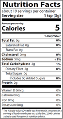agar powder (foods alive) nutrition facts