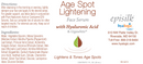 Age Spot Lightening Serum with HA 1oz