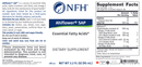 ahiflower sap (nfh nutritional fundamentals) label