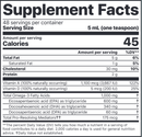 alaskan cod liver oil liquid (jigsaw health) supplement facts