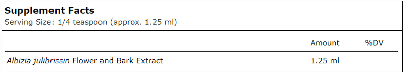 albizia calm (planetary herbals) supplement facts