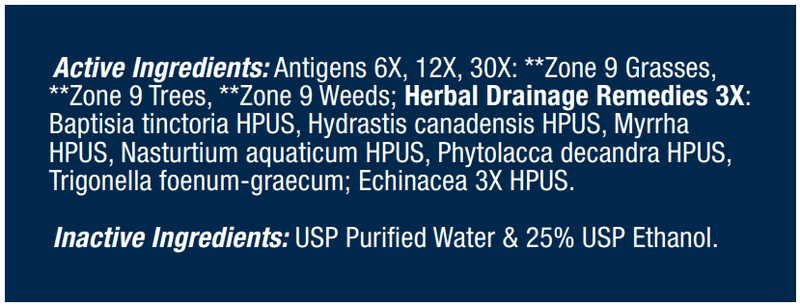 Allergena Zone 9 Progena Ingredients