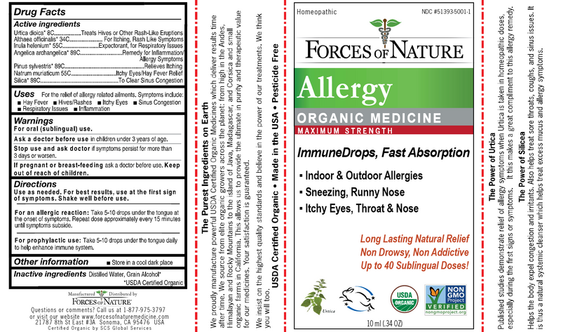 allergy maximum strength (forces of nature) label