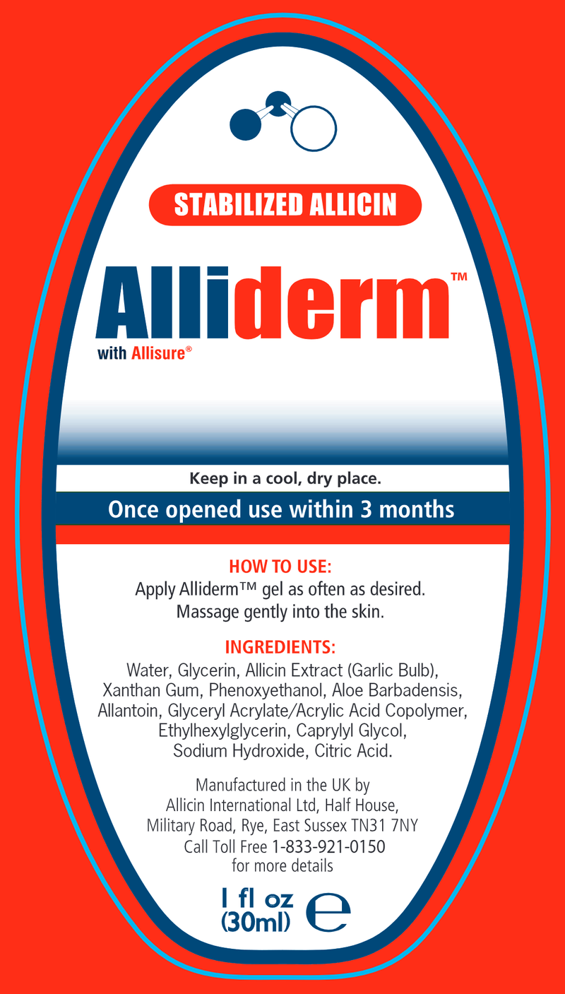 Alliderm Gel (Allimax International Limited) Label