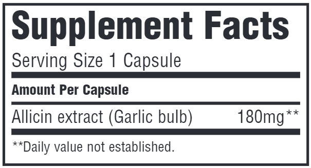 allimax 180 mg supplement facts