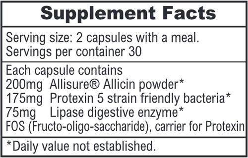 Allimax PrePro (Allimax International Limited) Supplement Facts