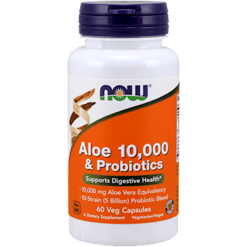 Aloe 10000 & Probiotics (NOW) Front