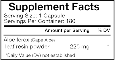 Aloe Lax 225 (Bio-Design) supplement facts