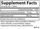 alpha lipoic acid 300 mg carlson labs supplement facts