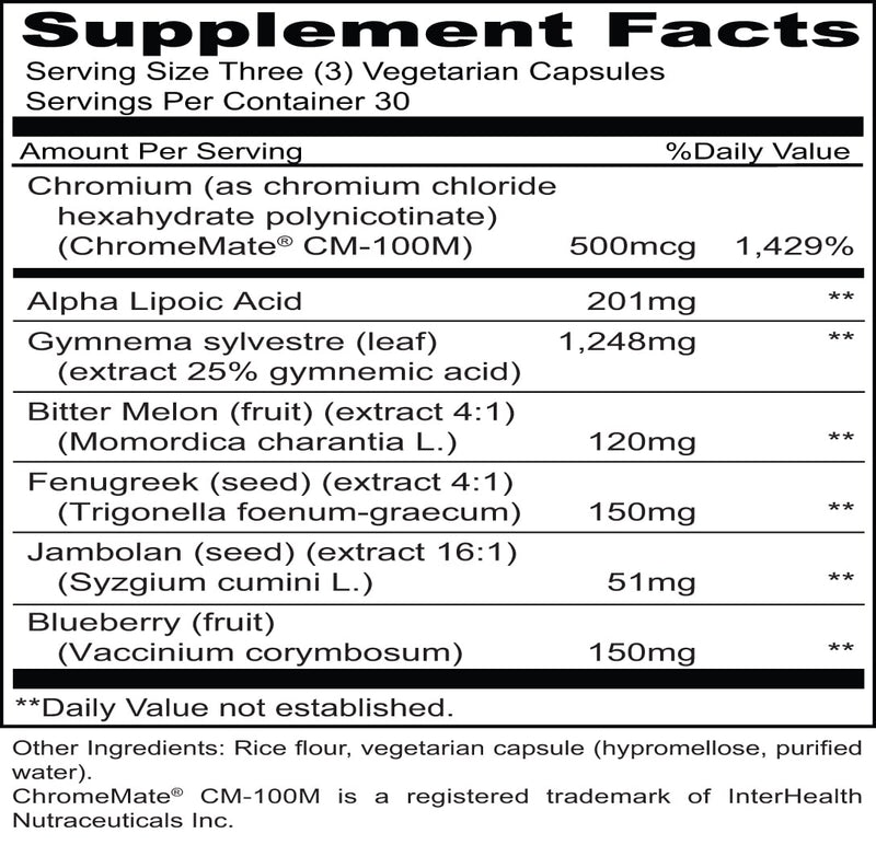 Alpha GTF™ (90 Vegetarian Capsules) (Priority One Vitamins) Supplement Facts