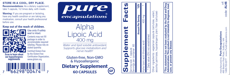 Alpha Lipoic Acid 400mg 60ct