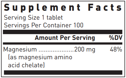 Amino Mag 200 Douglas Labs supplement facts