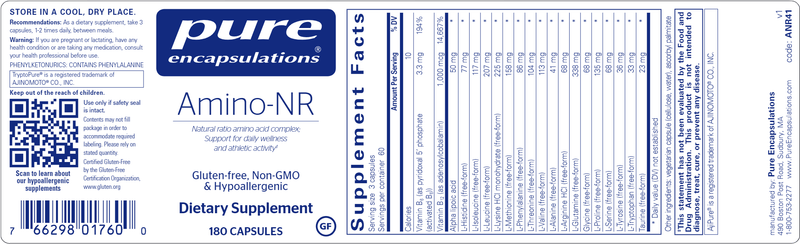 Amino NR Pure Encapsulations Label