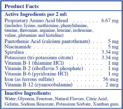 Amino B-Plex (Rx Vitamins for Pets) Supplement Facts
