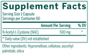 amino nac genestra supplement facts