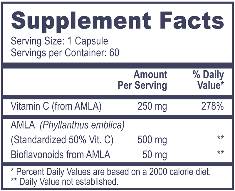 Amla-C | Amla C Professional Health Products Supplement Facts