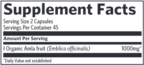 amla caps (organic india) supplement facts