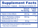 amla-c (metabolic code) supplement facts