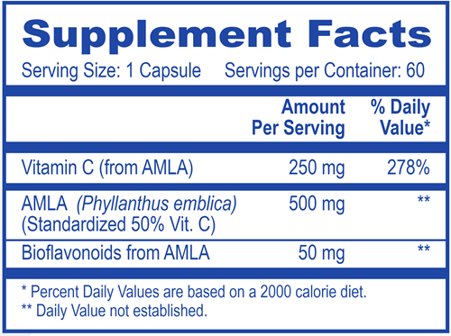 Amla C (Metabolic Code) Supplement Facts