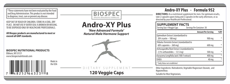 Andro-XY Plus (Biospec Nutritionals) Label