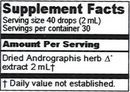 andrographis extract (herbalist alchemist) supplement facts