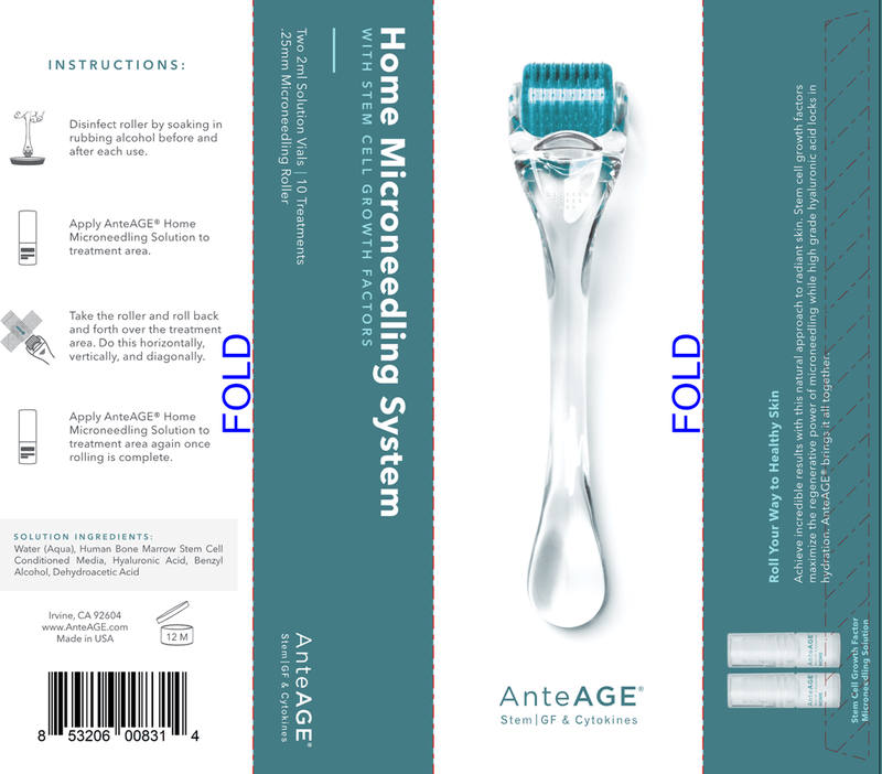 home microneedling kit anteage label