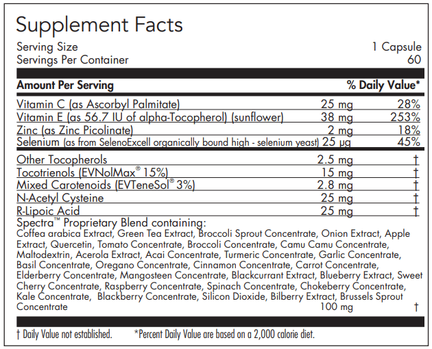 AntiOx Essentials (Allergy Research Group) supplement facts