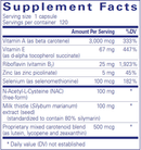 antioxidant formula pure encapsulations supplement facts