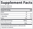 apple cider vinegar pak trace minerals research supplement facts